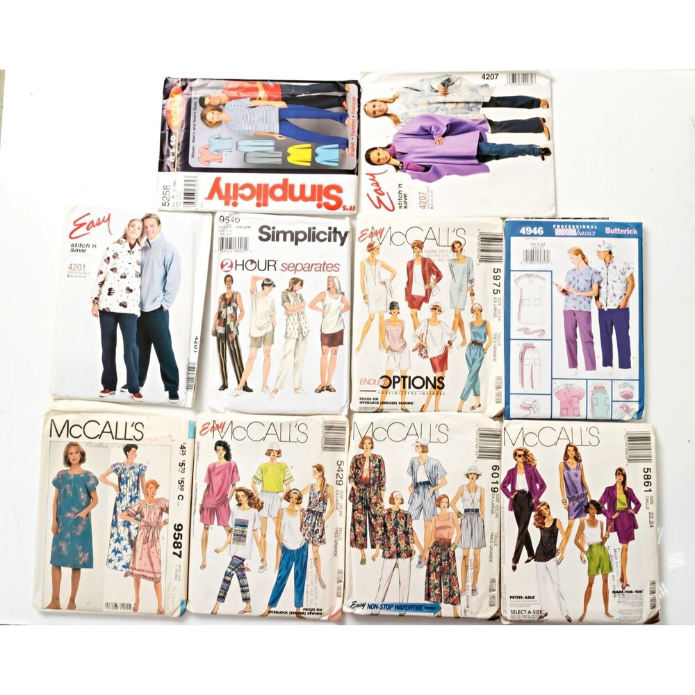 Simplicity & McCall's Sewing Patterns - Lot of 10